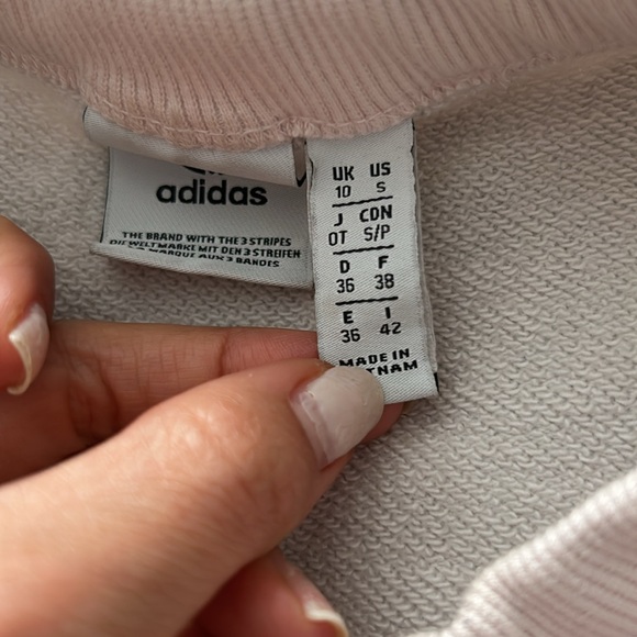 Adidas Pink Camo Cropped Sweatshirt - Picture 9 of 9